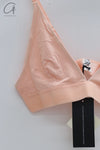BASERANGE Bamboo Fiber Bamboo Cotton No Wire Wide-rim Bra Series Collection Soft Underwear France BAS-BRTR-BA-SP22-FEN Pink BRTR1